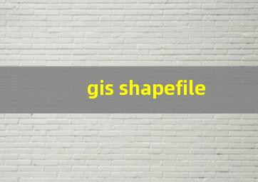 gis shapefile